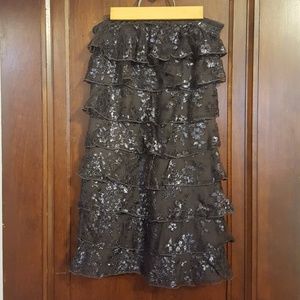 NWT Express Lace Tiered Strapless Tube Dress